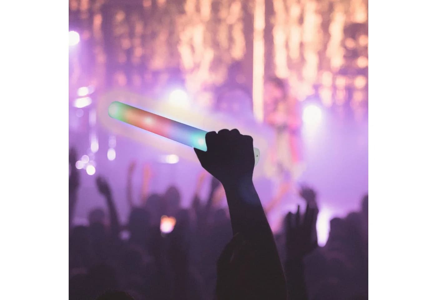 com-four LED Dekolicht Farbflash-Stick RGB 40 cm