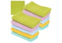 com-four Waschlappen 10er Set 30x30 cm 100% Baumwolle Bunt Bild 2