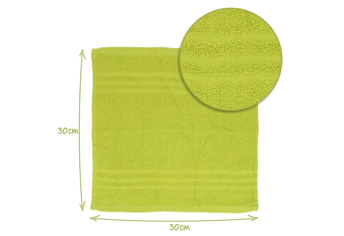 com-four Waschlappen 10er Set 30x30 cm 100% Baumwolle Bunt - Bild 3