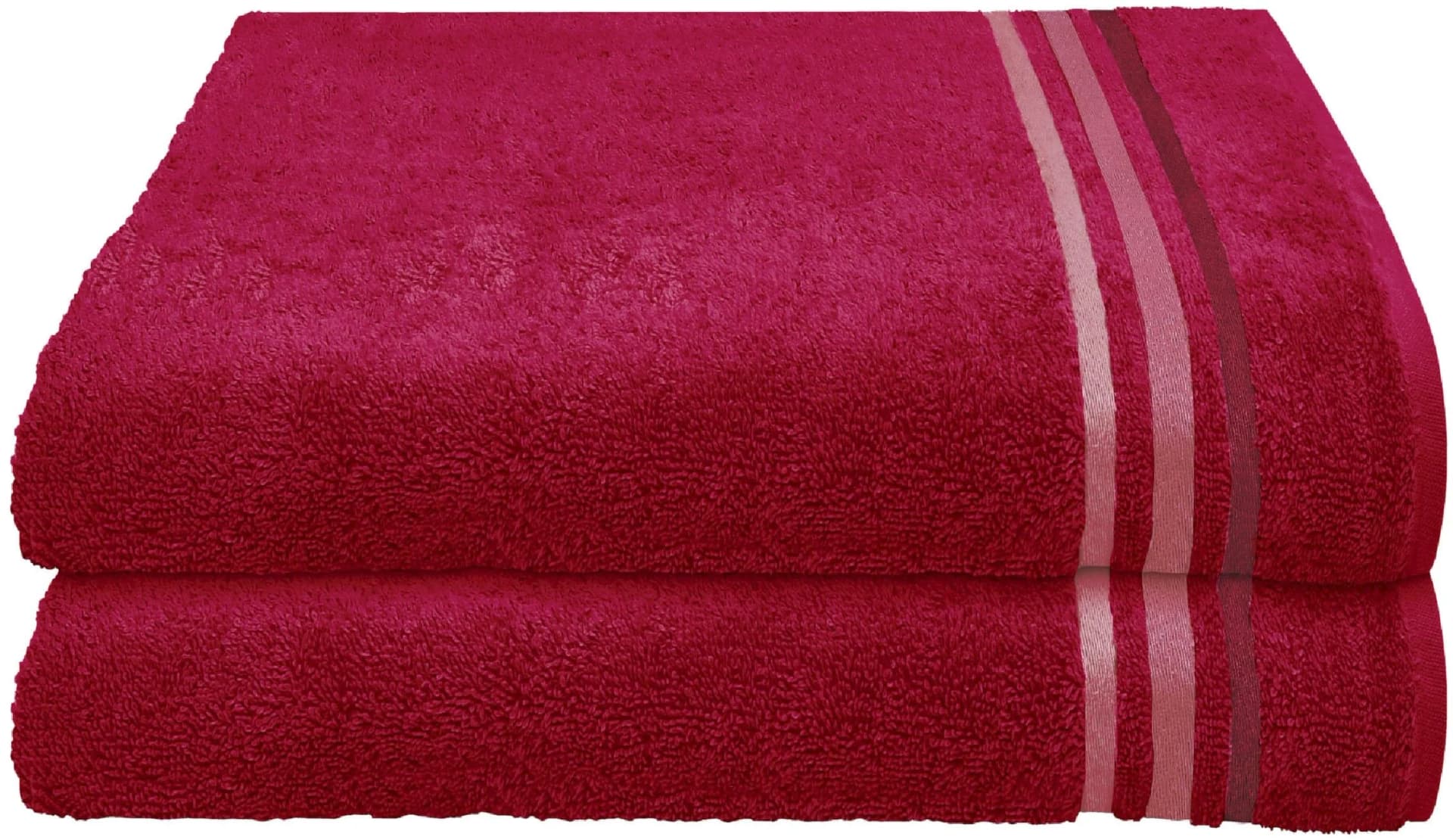 Schiesser Duschtücher Skyline Color Rot 2-tlg. Frottier