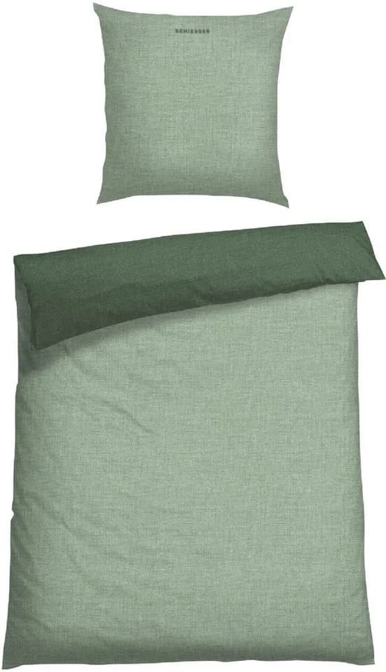 Schiesser Wendebettwäsche Doubleface Grün 100% Baumwolle Renforcé