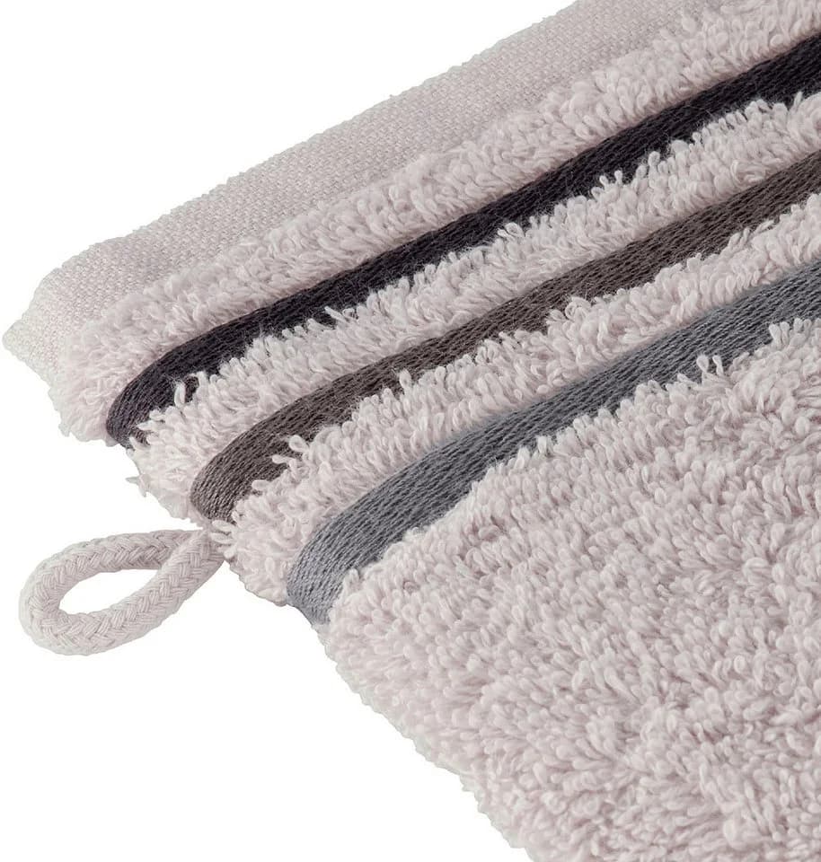 Schiesser Waschhandschuh Set Hellgrau 5-tlg. 100% Baumwolle - Bild 4