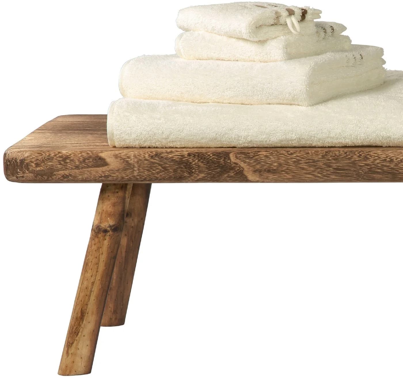 Schiesser Skyline Color Waschhandschuh Set Creme 5-tlg. Baumwolle