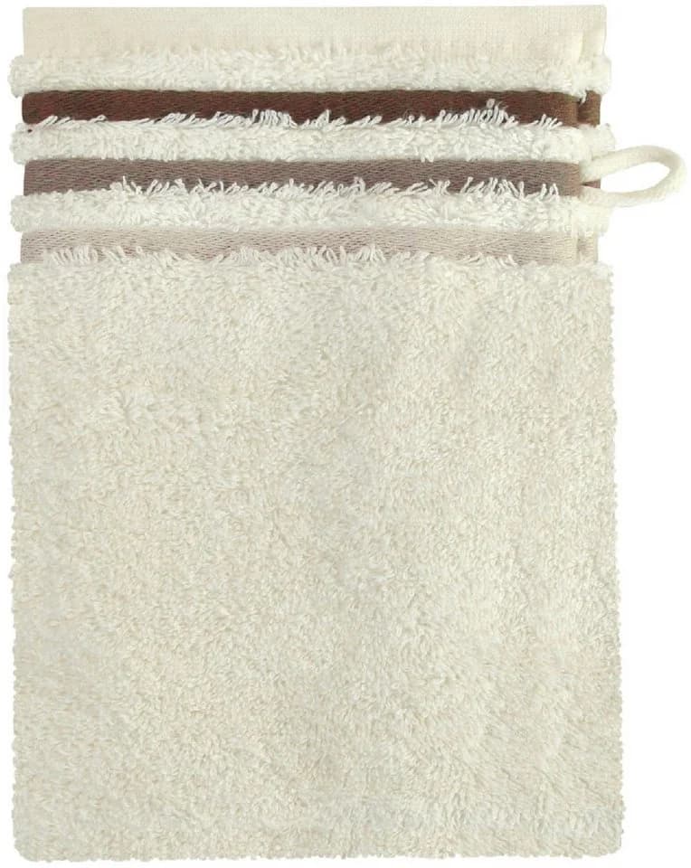 Schiesser Skyline Color Waschhandschuh Set Creme 5-tlg. Baumwolle - Bild 3