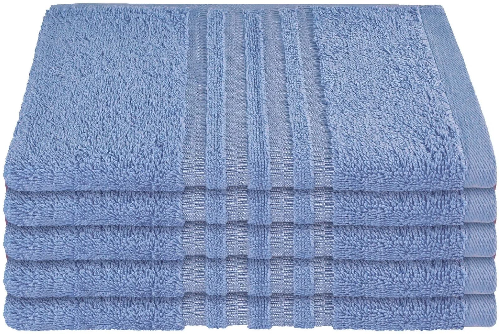 Schiesser Gästehandtücher Milano Set 5-tlg. Hellblau Frottier