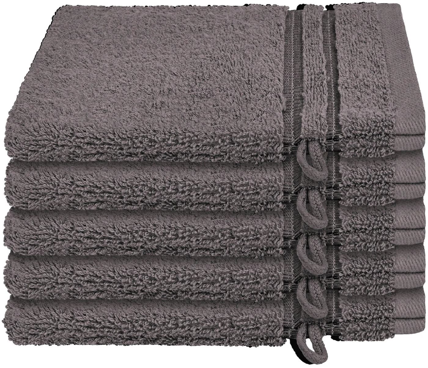 SCHIESSER Milano Waschhandschuh 5er Set Anthrazit Frottier - Bild 2