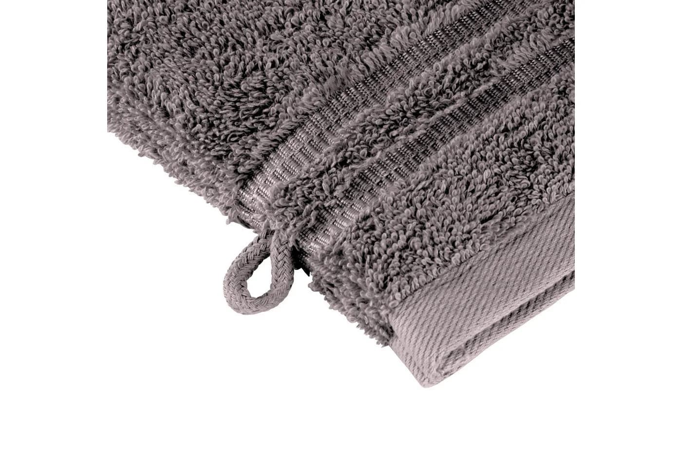 SCHIESSER Milano Waschhandschuh 5er Set Anthrazit Frottier - Bild 4