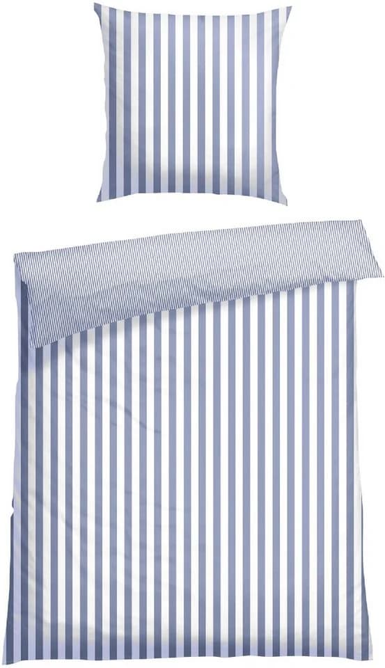 Schiesser Wendebettwäsche Marie Hellblau Baumwolle Gestreift - Bild 2