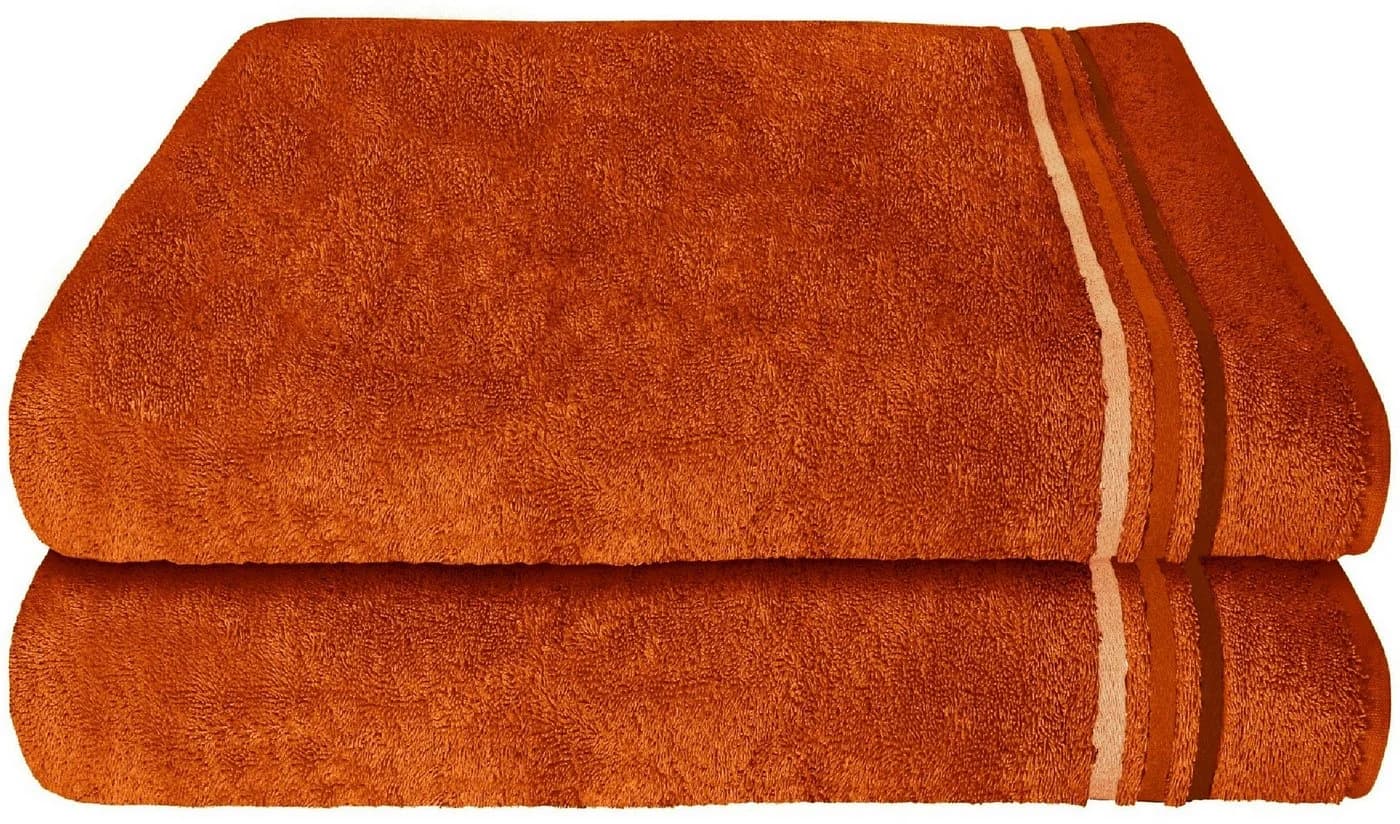 Schiesser Duschtuch-Set Skyline Color Terrakotta 100% Baumwolle - Bild 2