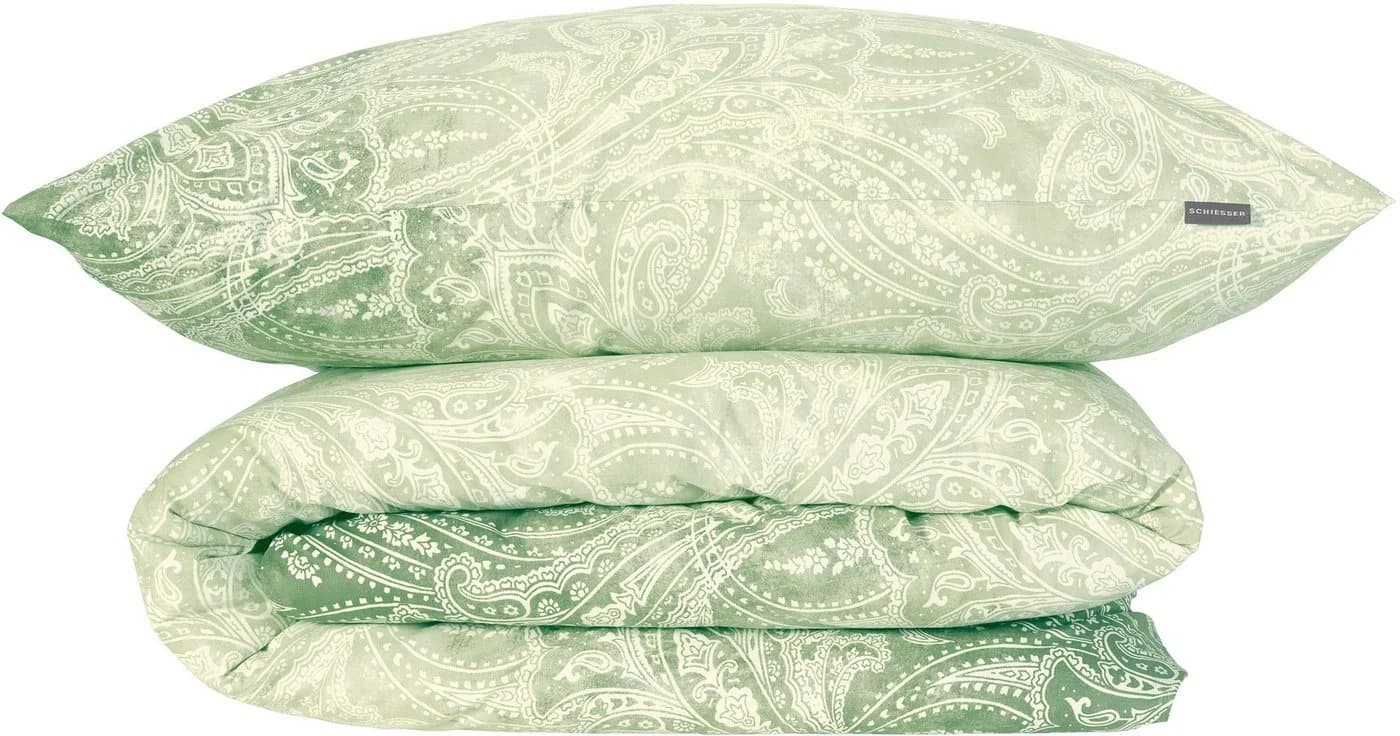 Schiesser Bettwäsche Claire Baumwolle Paisleymuster Grün - Bild 3