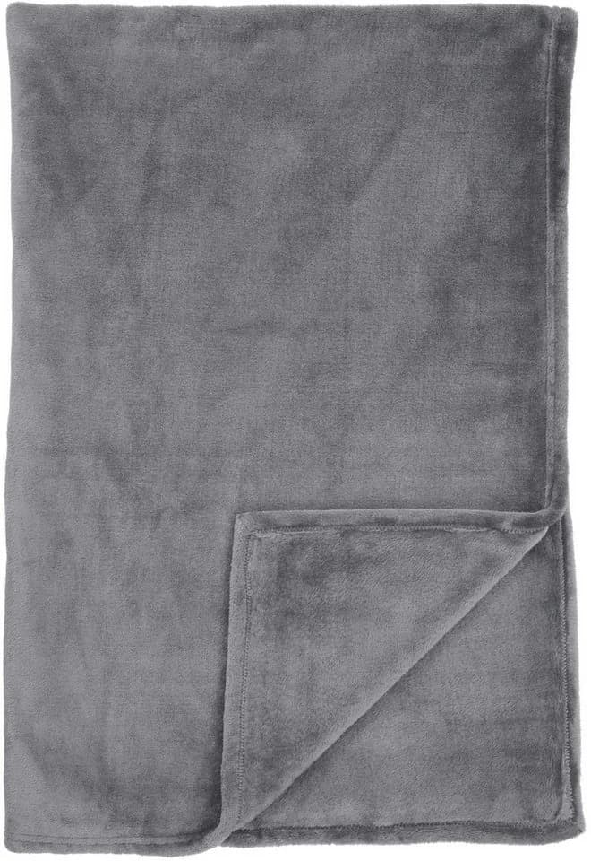 Schiesser Wohndecke Mia Kuscheldecke Dunkelgrau Polyester - Bild 2