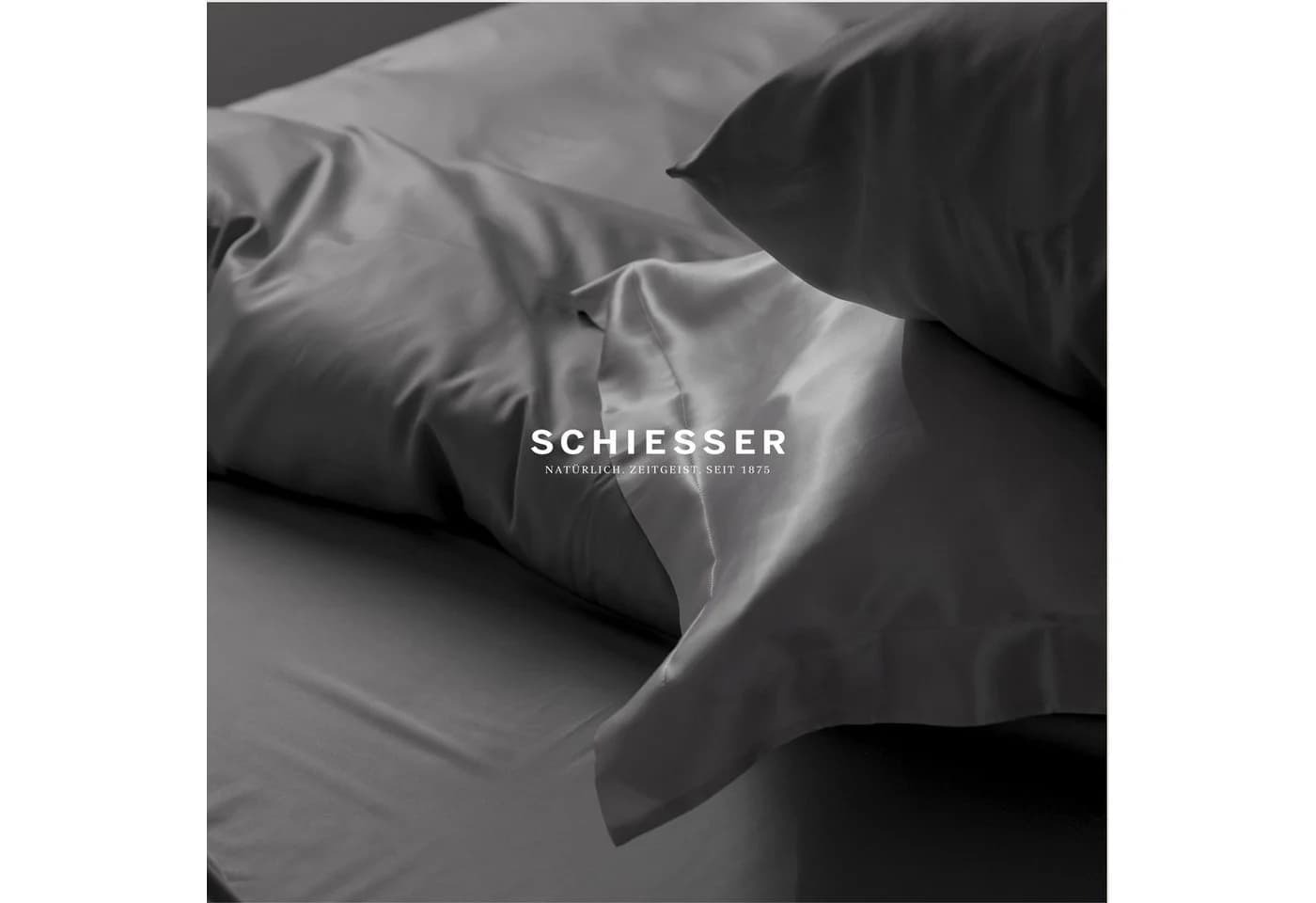 SCHIESSER Ella Premium Kissenhülle Baumwollsatin Dunkelgrau - Bild 5