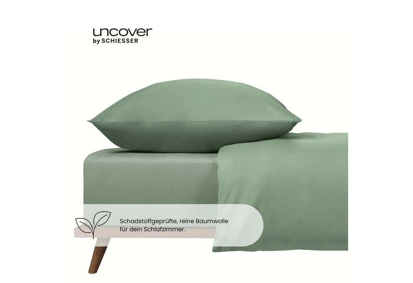 UNCOVER BY SCHIESSER Spannbettlaken Jersey Hellgrün 100% Baumwolle