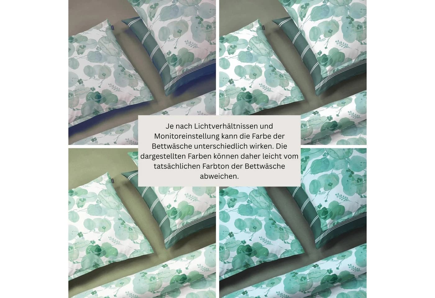 Schiesser Bettwäsche Mia Floral Mint 100% Baumwolle - Bild 5