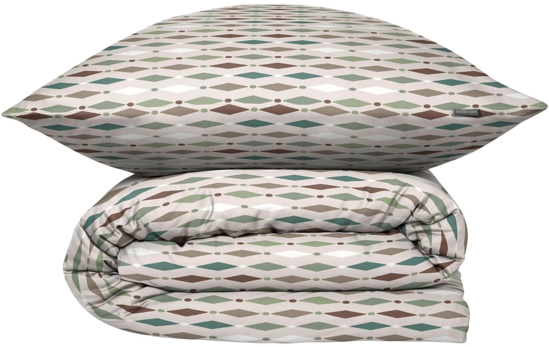 Schiesser Bettwäsche Lotta Mint 100% Baumwolle