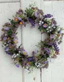 Kunstkranz Lavendelkranz künstlich AJILA Gypsophila Gänseblümchen Lila Bild 2