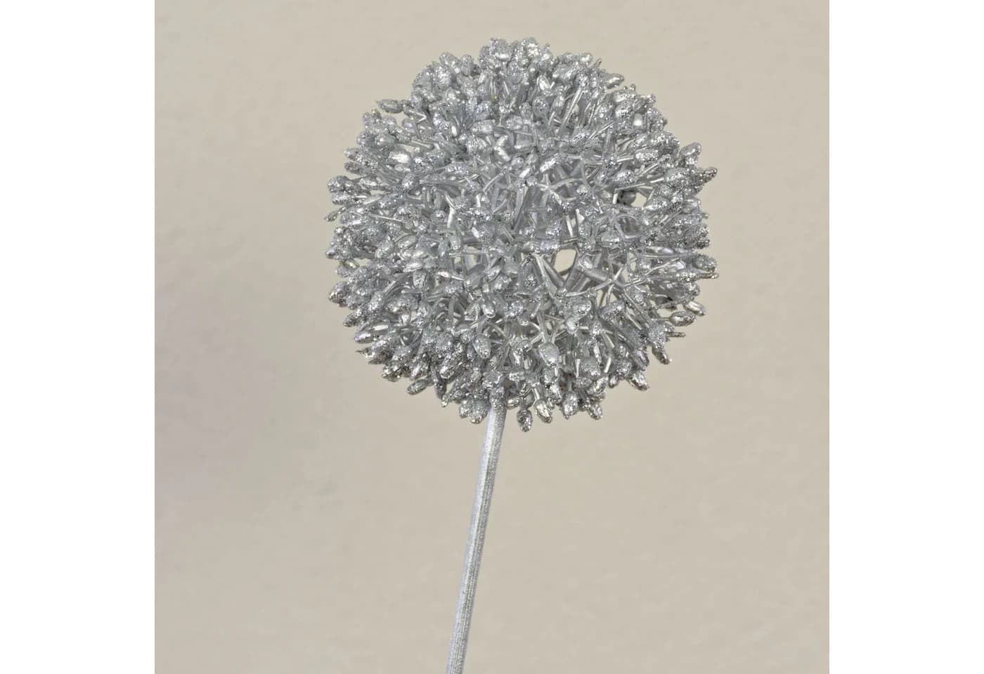 artplants Kunstblume Allium Silber Glitzer 75cm - Bild 2