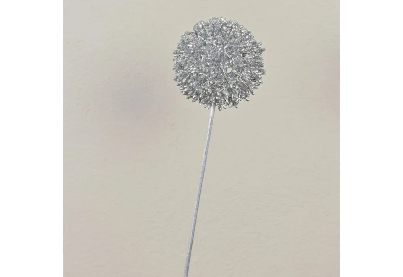 artplants Kunstblume Allium Silber Glitzer 75cm - Bild 3