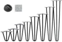 VENDOMNIA Tischbein Hairpin 4er Set, Metall, aus Stahl, 2 oder 3 Streben, Größenwahl, Haarnadel Möbelfüße Bild 2