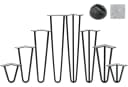 VENDOMNIA Tischbein Hairpin 4er Set, Metall, aus Stahl, 2 oder 3 Streben, Größenwahl, Haarnadel Möbelfüße Bild 3