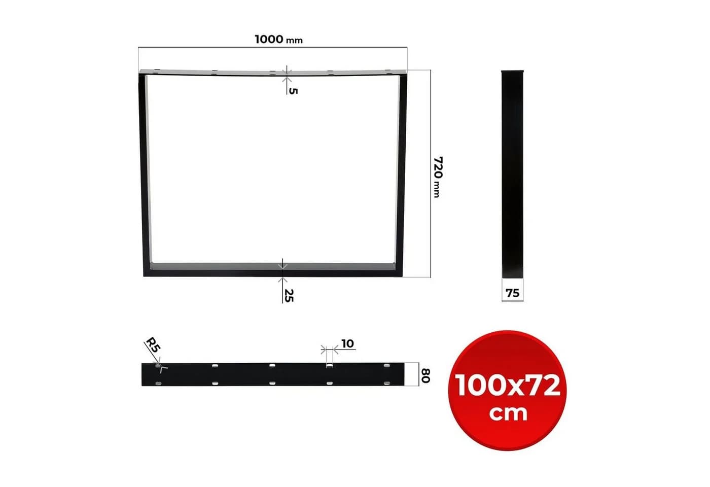 VENDOMNIA Tischgestell Stahl 2er Set Grau Industrial - Bild 5