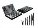Cheffinger Messer-Set 6-teilig mit Granitbeschichtung und Klappbox Schwarz Bild 1