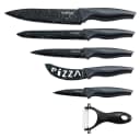 Cheffinger Messer-Set 6-teilig mit Granitbeschichtung und Klappbox Schwarz Bild 2