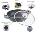 Cheffinger Schmorpfanne Ø28cm Schwarz Marmorbeschichtung Induktion Bild 5