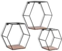 Mirrors and More Wandregalset CHIARA Schwarz 3-teilig MDF Metall Bild 1