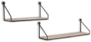 MIRRORS AND MORE Wandregalset DANA Schwarz MDF Metall Bild 1