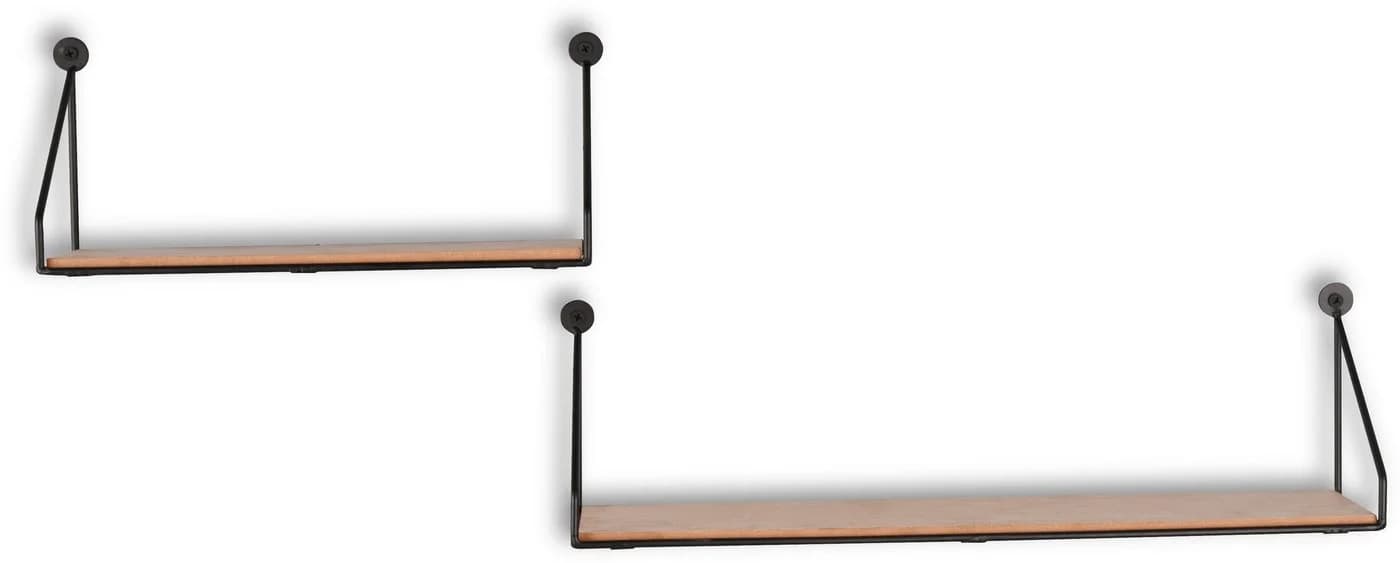 MIRRORS AND MORE Wandregalset DANA Schwarz MDF Metall - Bild 2