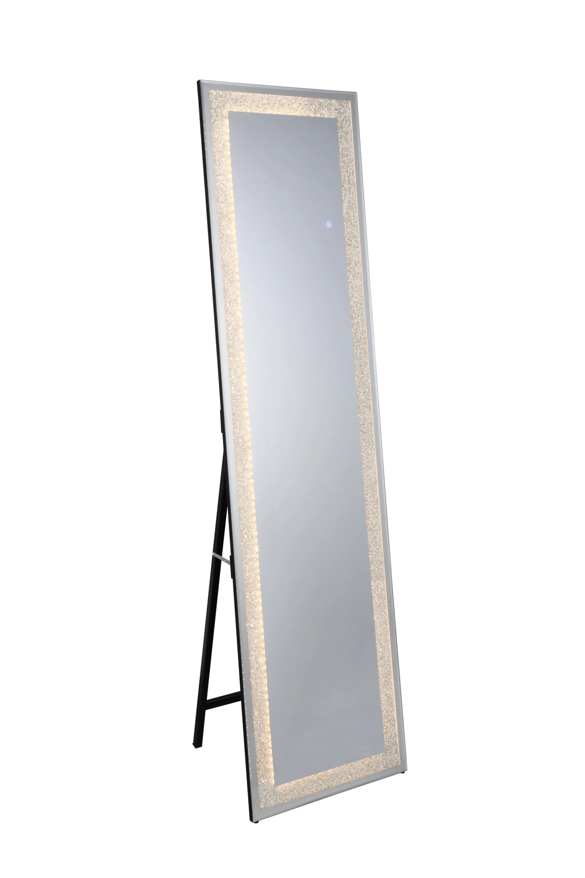 LED-Standspiegel HERMINE mit Glitzereffekt