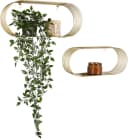 MIRRORS AND MORE Wandregal Joyce Set 2-tlg. Gold Modern Industrial Bild 1