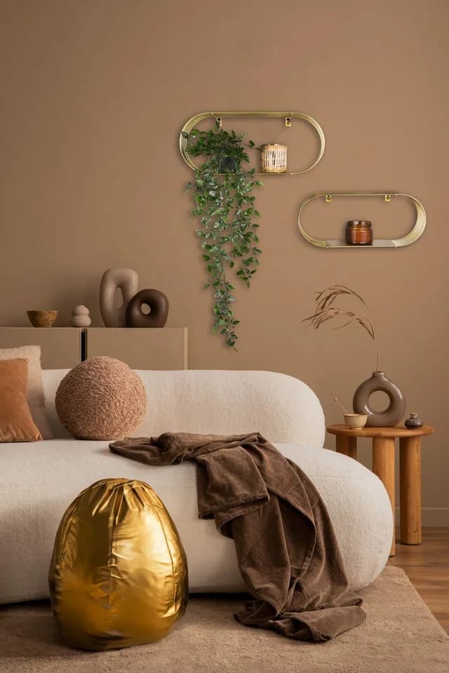 MIRRORS AND MORE Wandregal Joyce Set 2-tlg. Gold Modern Industrial - Bild 2