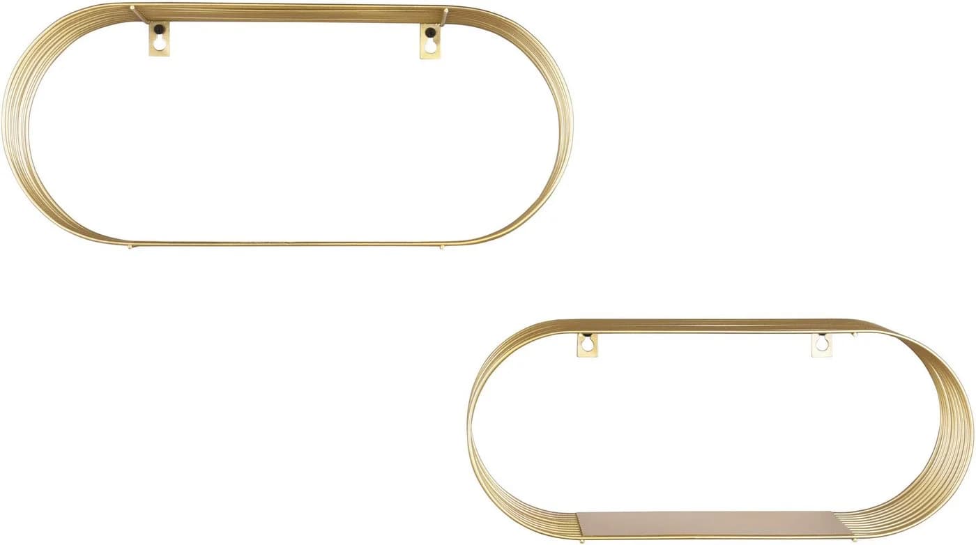MIRRORS AND MORE Wandregal Joyce Set 2-tlg. Gold Modern Industrial - Bild 4