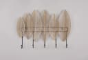 Wandgarderobe Alma von Mirrors and More in Gold mit Blatt-Design Bild 2