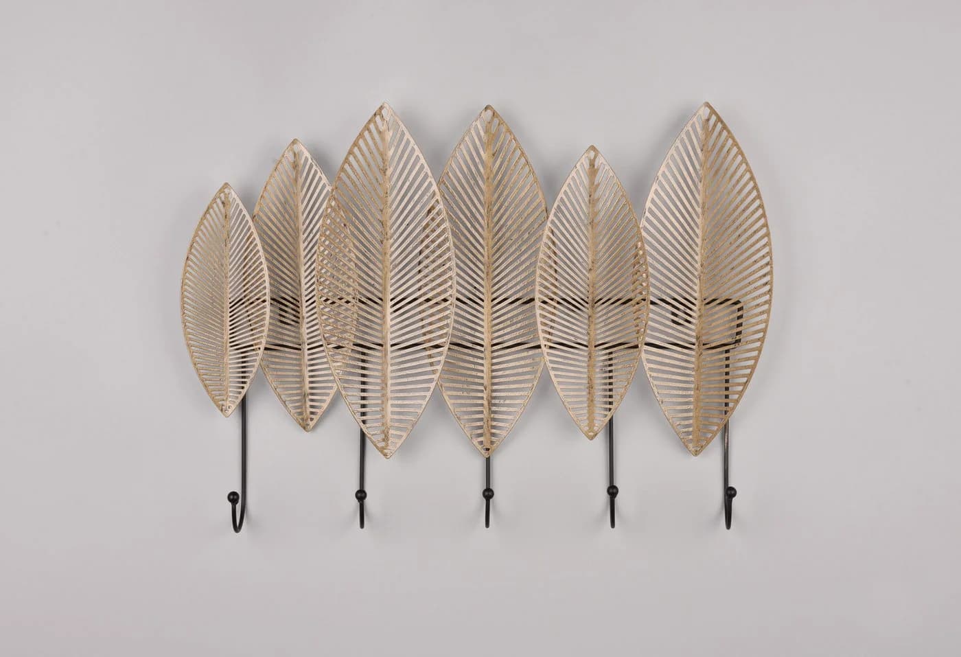 Wandgarderobe Alma von Mirrors and More in Gold mit Blatt-Design - Bild 2