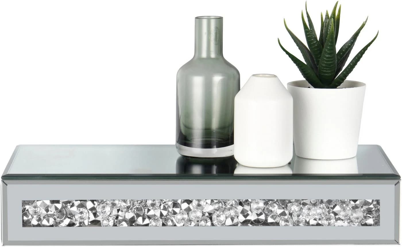 MIRRORS AND MORE Wandregal Glitty Grau Glas Dekorativ - Bild 2