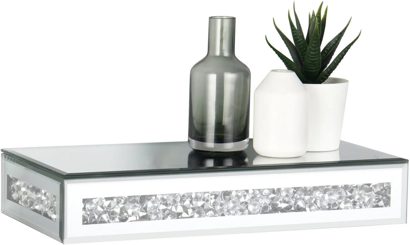 MIRRORS AND MORE Wandregal Glitty Grau Glas Dekorativ - Bild 3