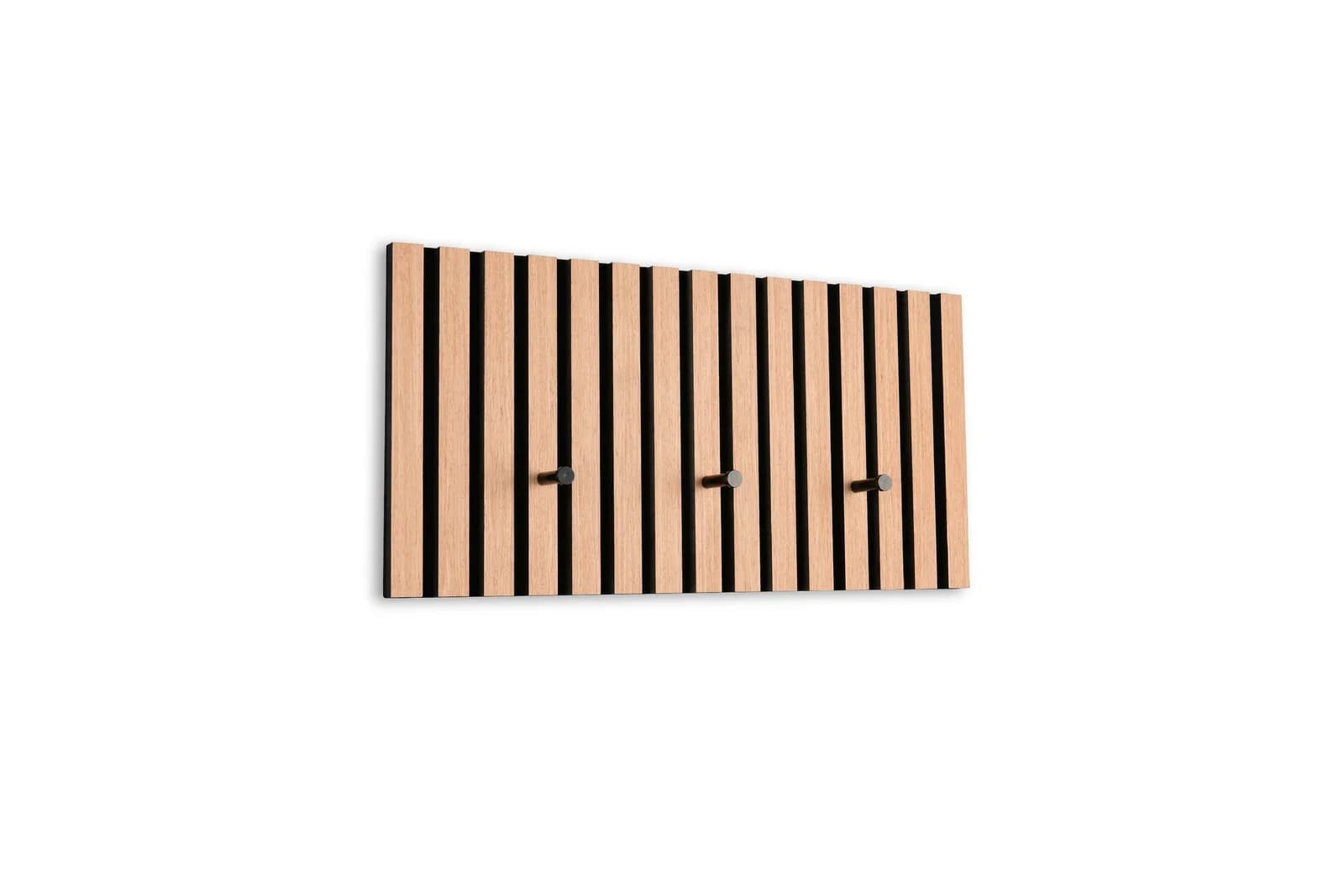 Wandgarderobe GABI Artisan Eiche/schwarz mit drei Haken