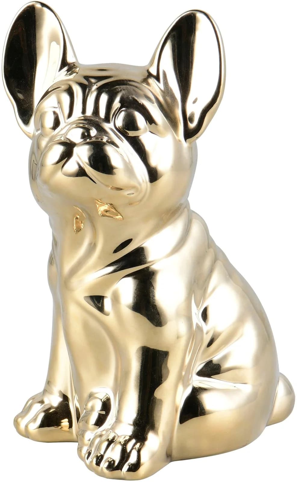 Mirrors and More Dekofigur BILLY Hund goldfarbig Porzellan