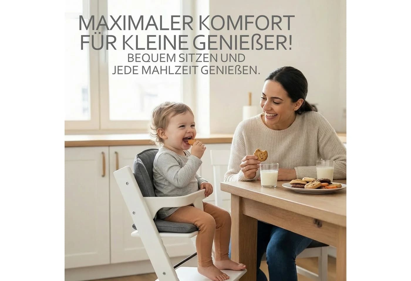 BambiniWelt Hochstuhlauflage Beige Meliert für Stokke Tripp Trapp