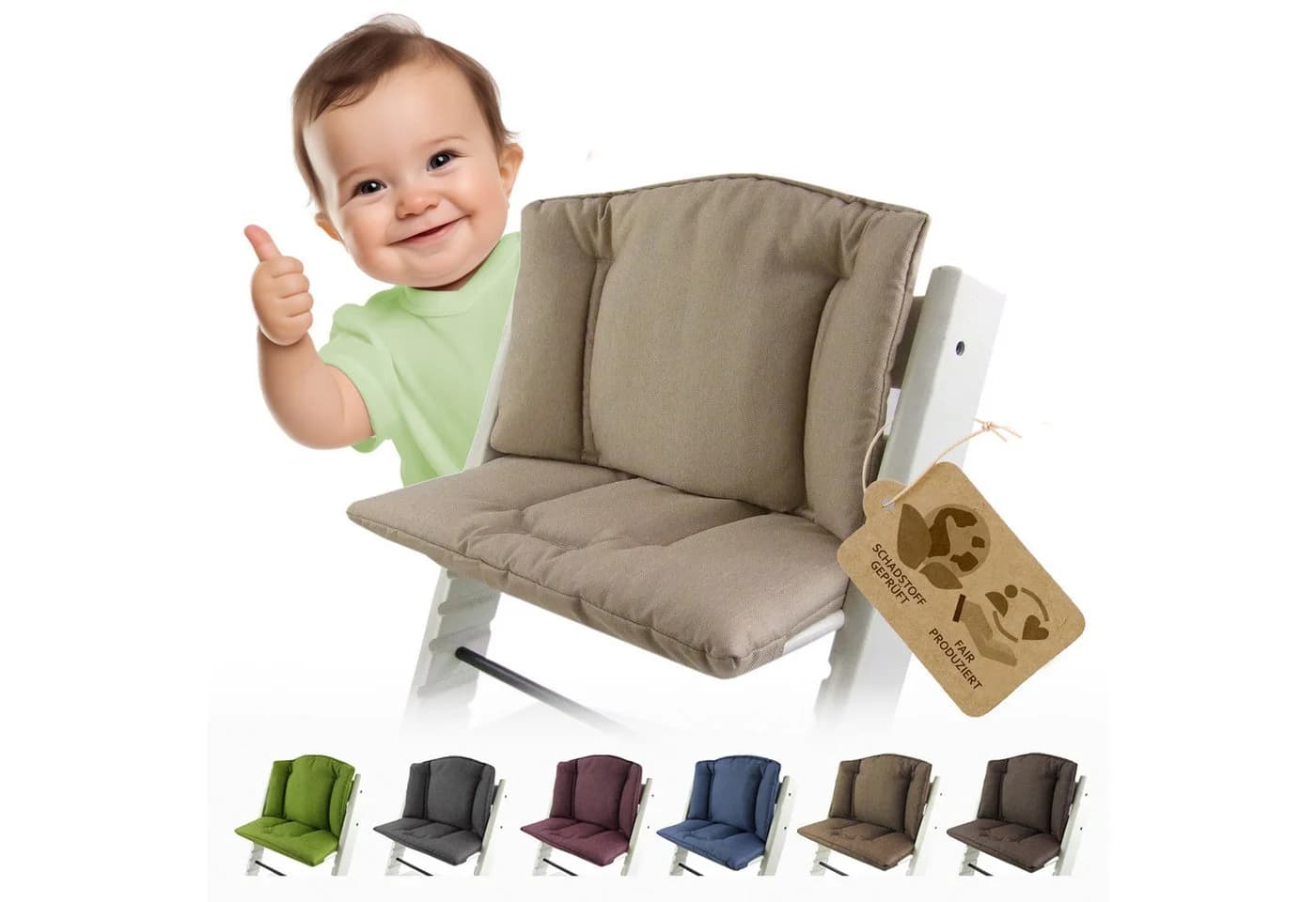 BambiniWelt Hochstuhlauflage Beige Meliert für Stokke Tripp Trapp - Bild 2
