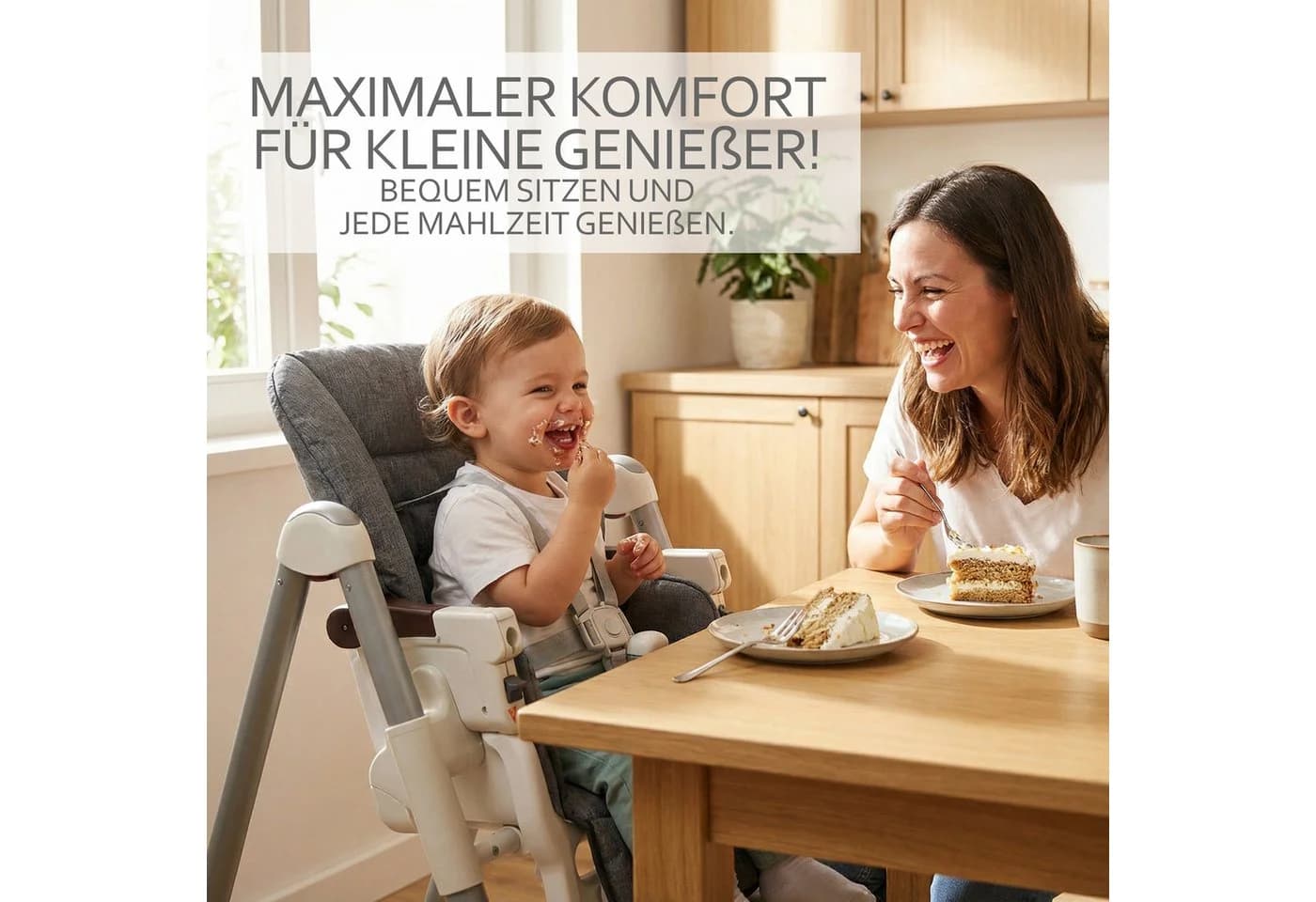 BambiniWelt by Rafael K. Hochstuhlauflage beige kompatibel mit PEG PEREGO