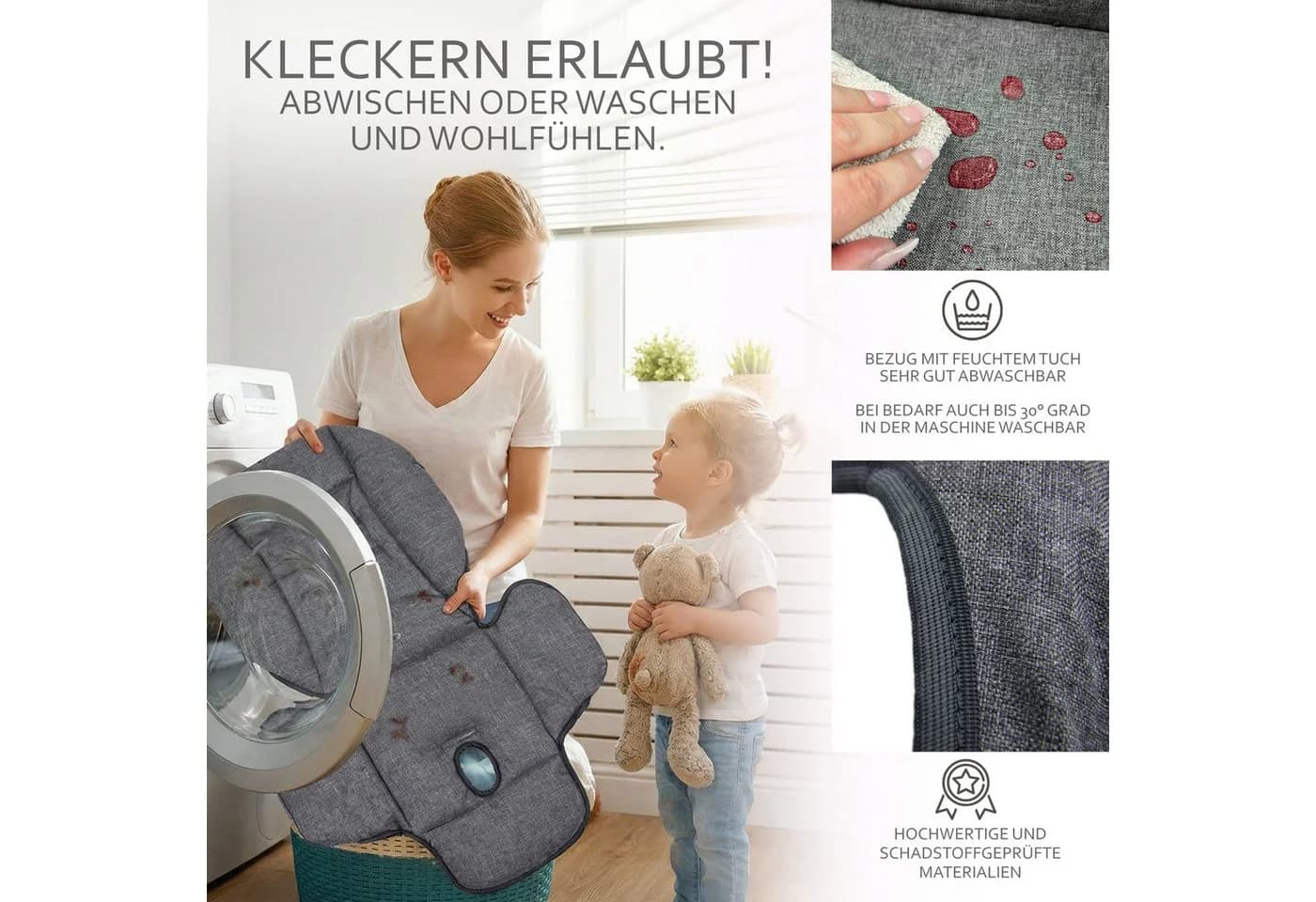 BambiniWelt by Rafael K. Hochstuhlauflage beige kompatibel mit PEG PEREGO - Bild 4