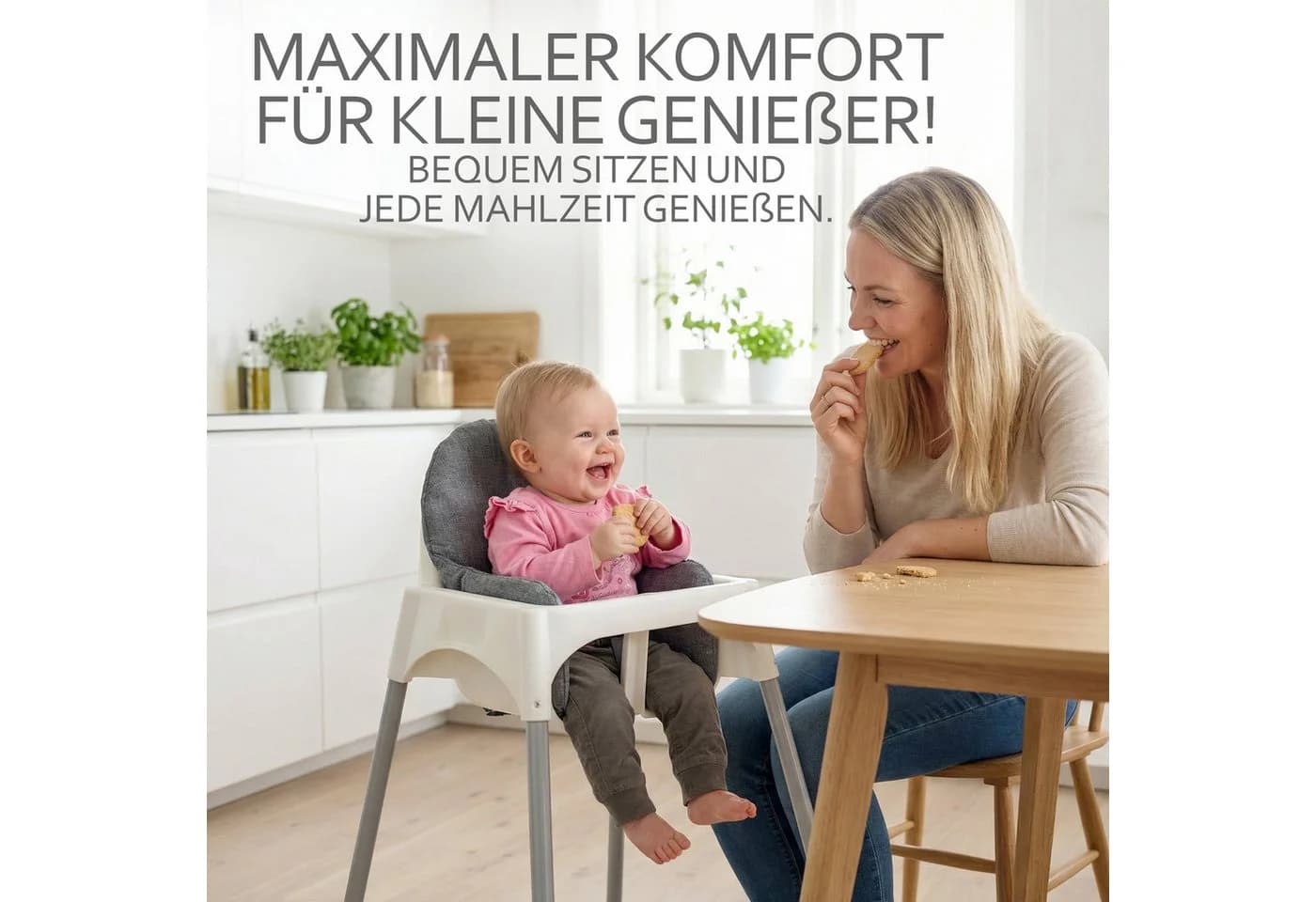 BambiniWelt Hochstuhlauflage für Ikea Antilop, weicher Sitzbezug, waschbar