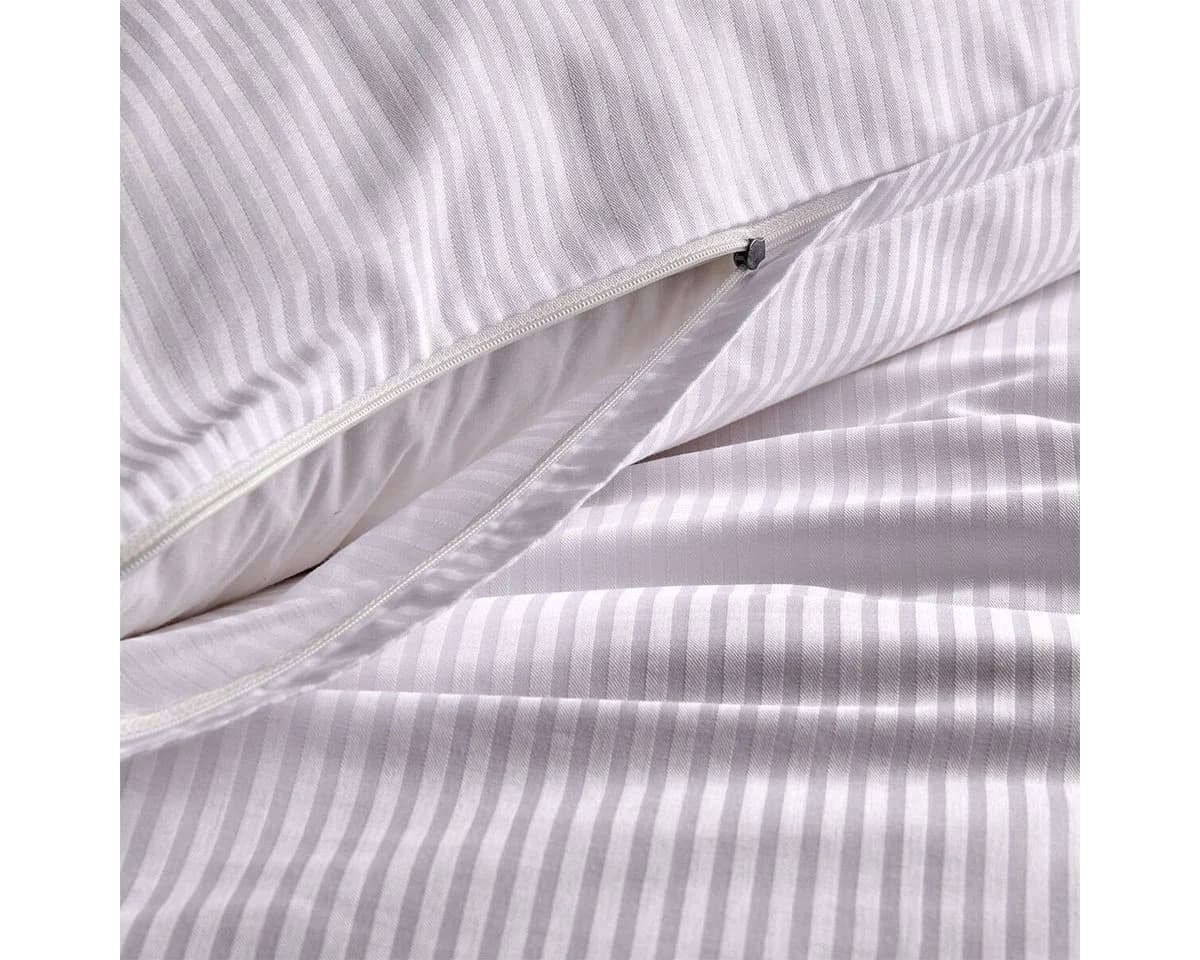 TRAUMSCHLAF Bettwäsche Hotelbettwäsche Clara Mako Satin 3-teilig Weiß - Bild 4