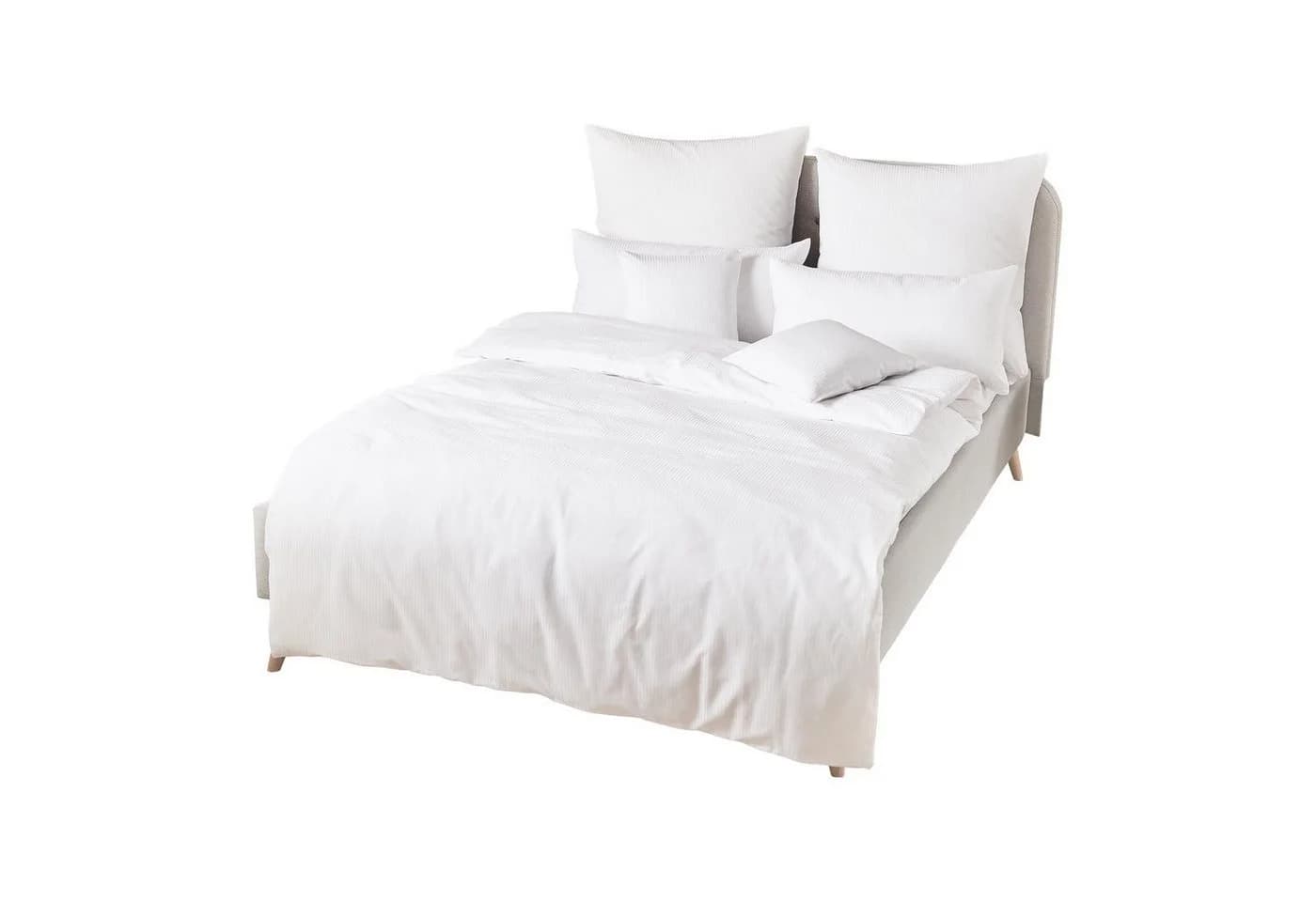TRAUMSCHLAF Bettwäsche Hotelbettwäsche Clara Mako Satin 3-teilig Weiß - Bild 5