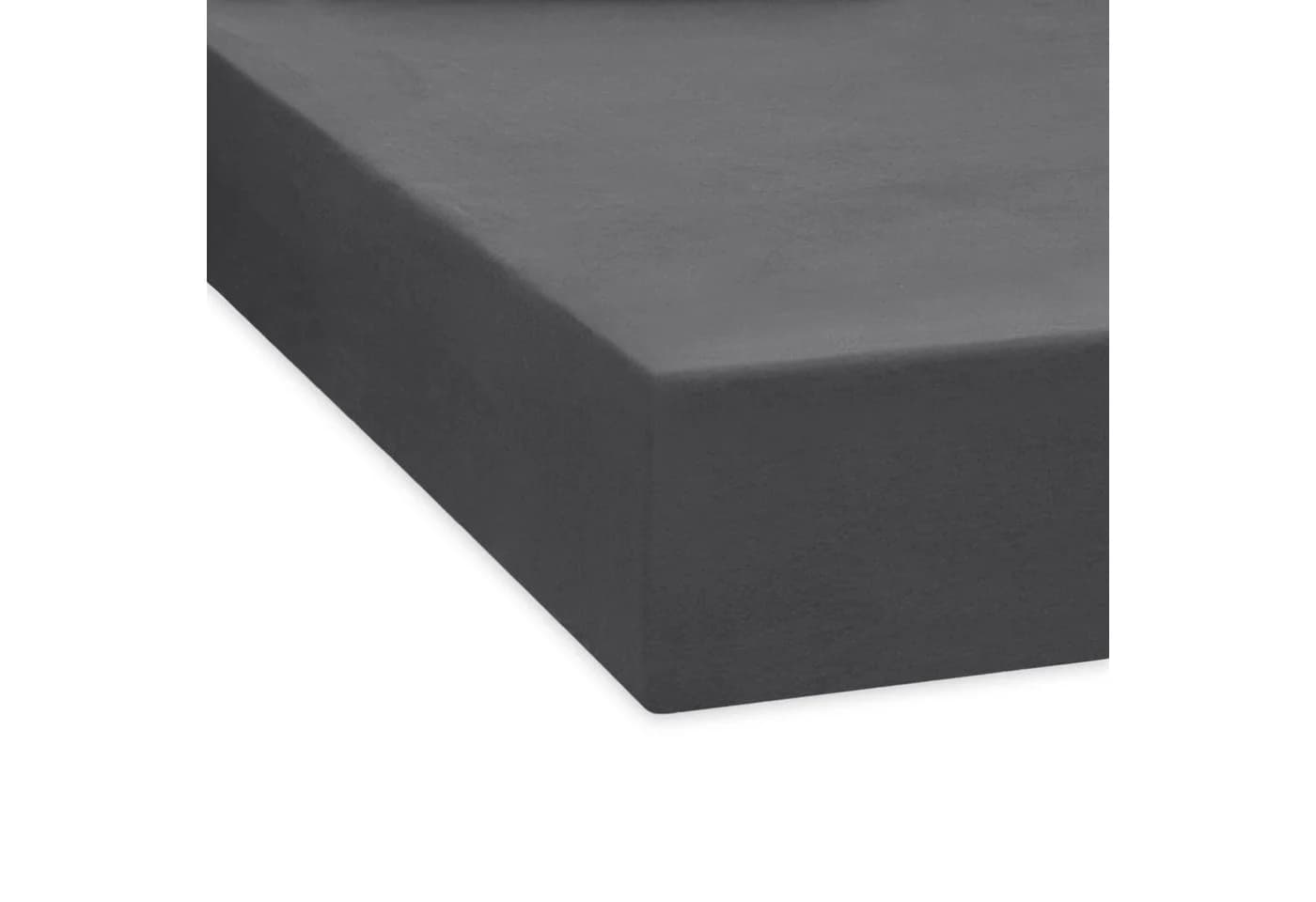 TRAUMSCHLAF Spannbettlaken Feinbiber Boxspring Anthrazit Rundumgummi