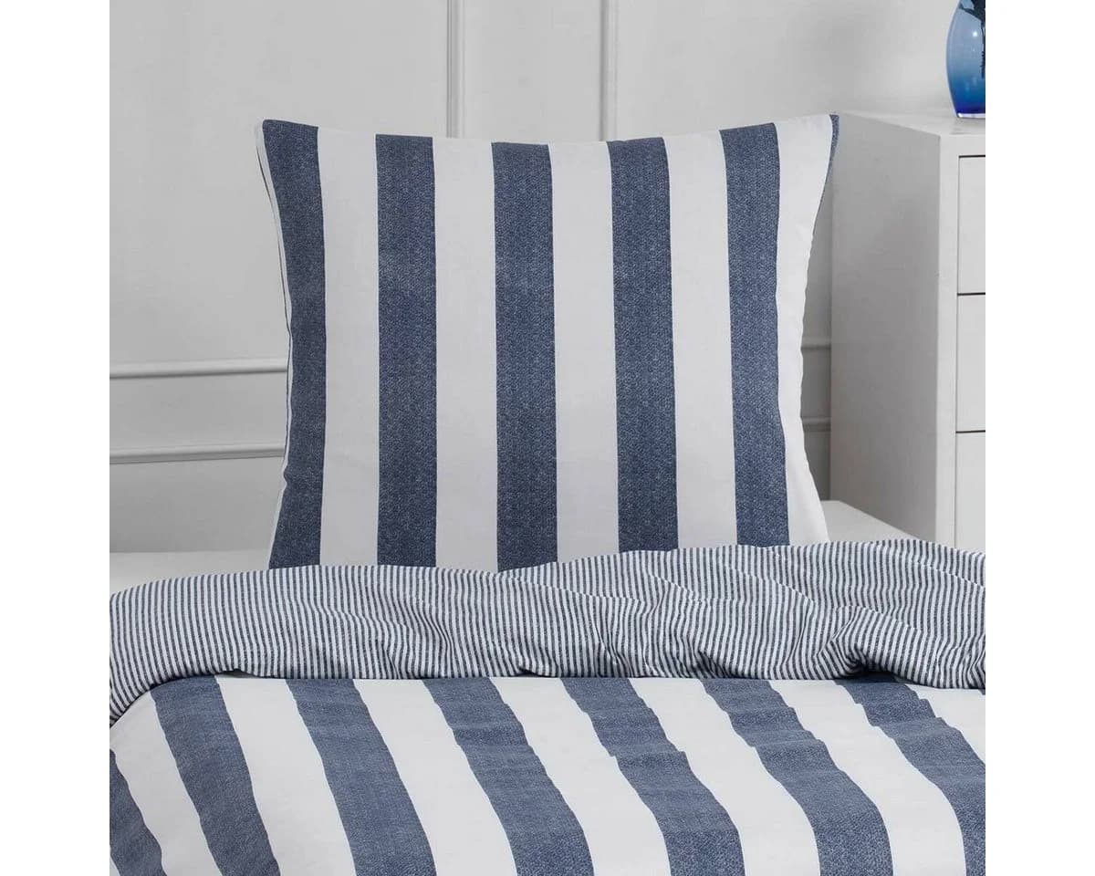 TRAUMSCHLAF Bettwäsche Usedom Mako Satin Blau Maritim - Bild 2
